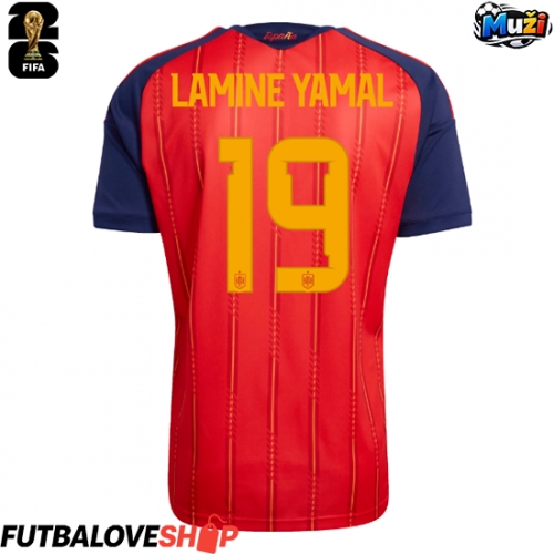 Dres Španielsko Lamine Yamal #19 Domáci MS 2026 Krátky Rukáv